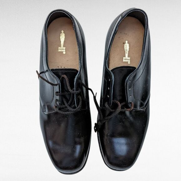 Allen Edmonds Black Leather Derby Dress Shoes D Vibram Sole USA Made main image 4